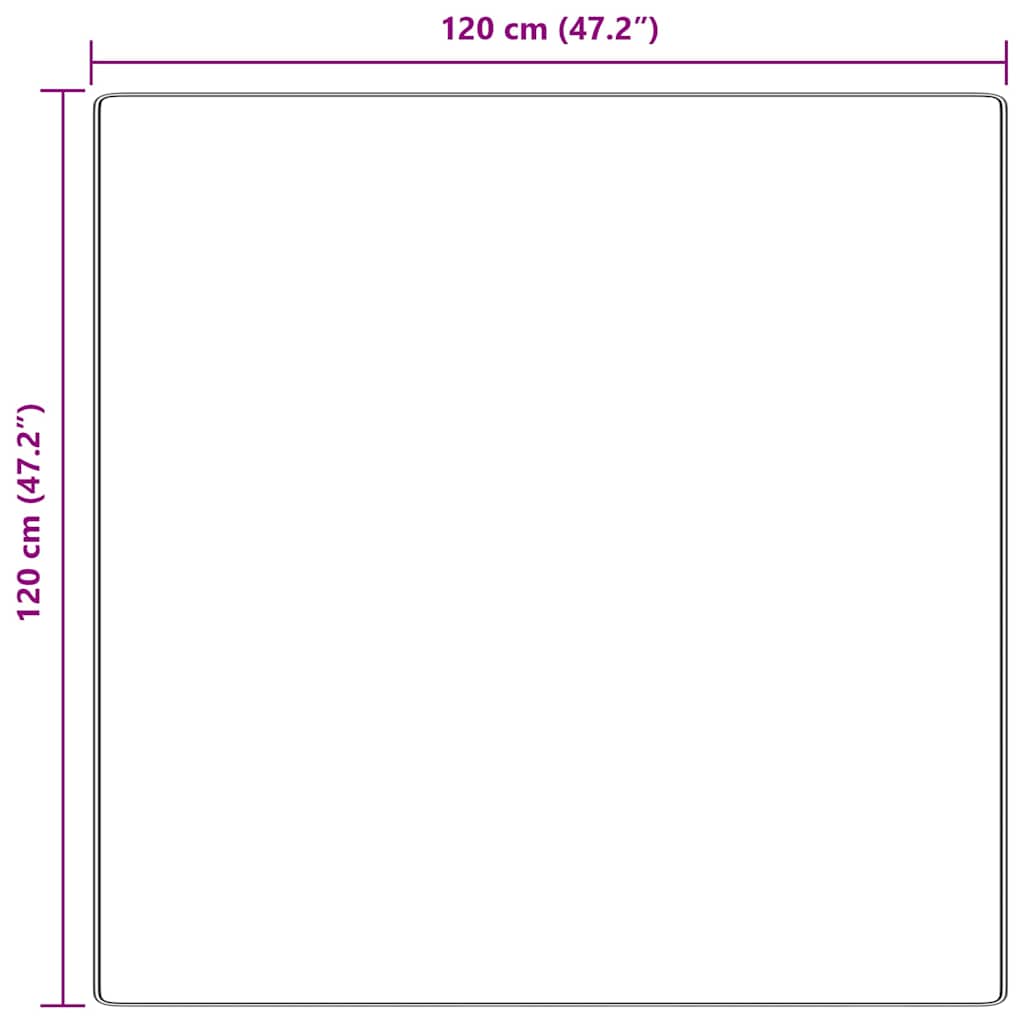 vidaXL Anti-Rutsch Shaggy Teppich Braun 120 x 120 cm PP