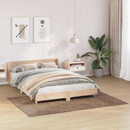 vidaXL Anti-Rutsch Shaggy Teppich Braun 140 x 200 cm PP