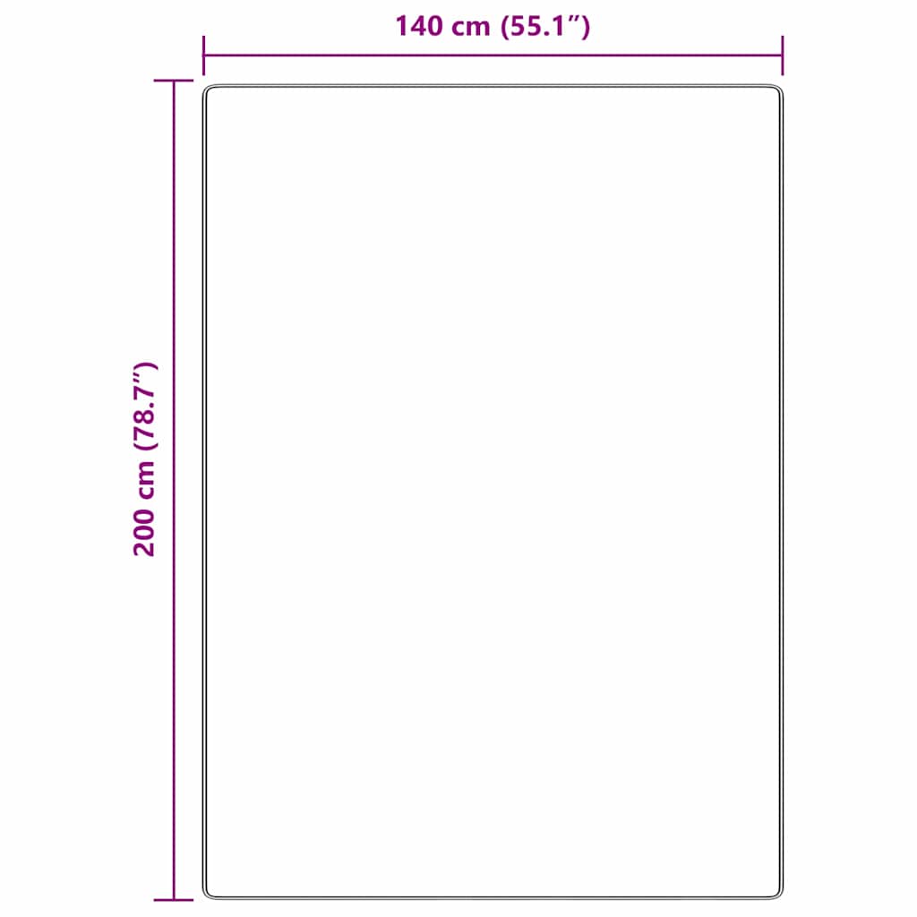 vidaXL Anti-Rutsch Shaggy Teppich Braun 140 x 200 cm PP