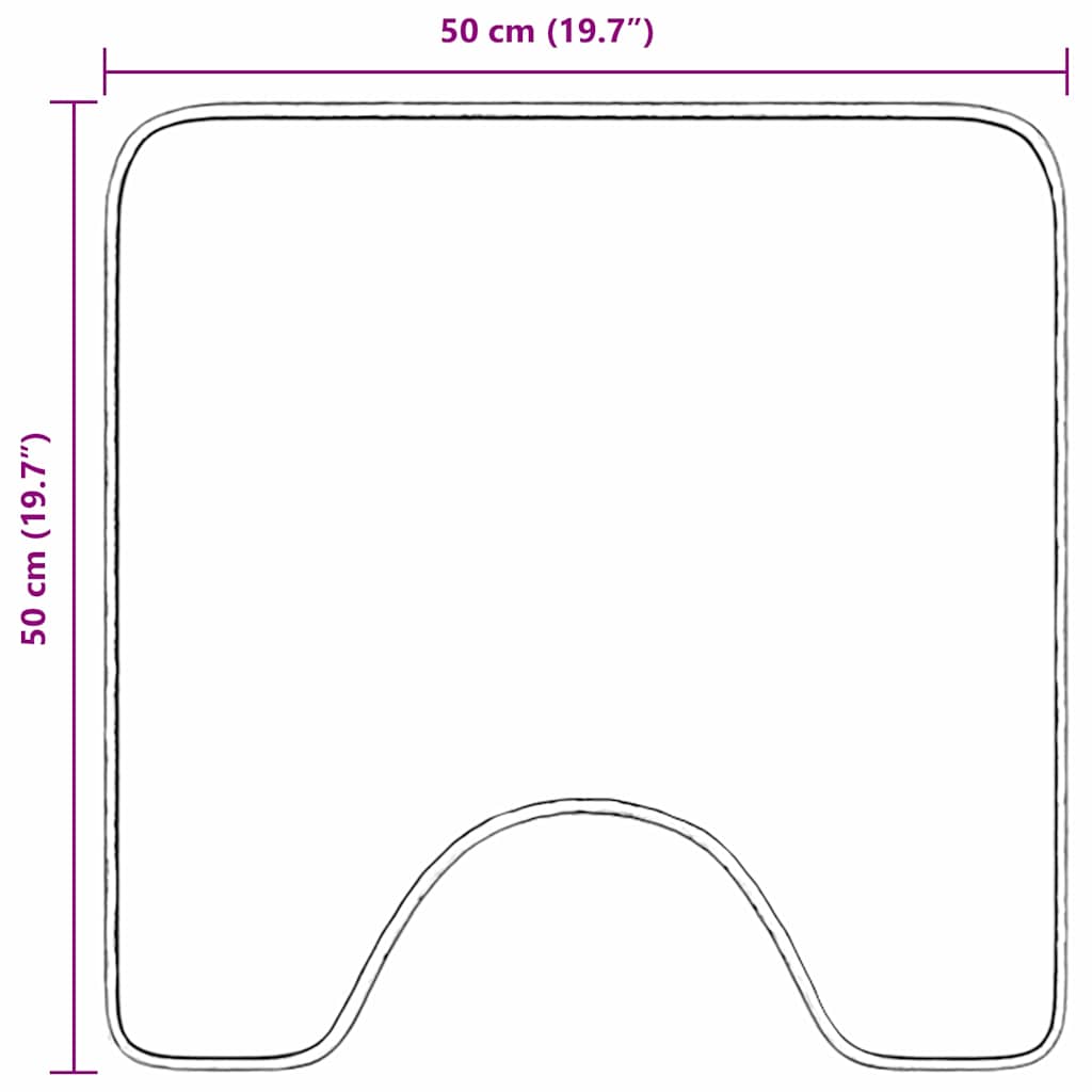 Rutschfeste Badematte mit Toilettenausschnitt Dunkelgrau