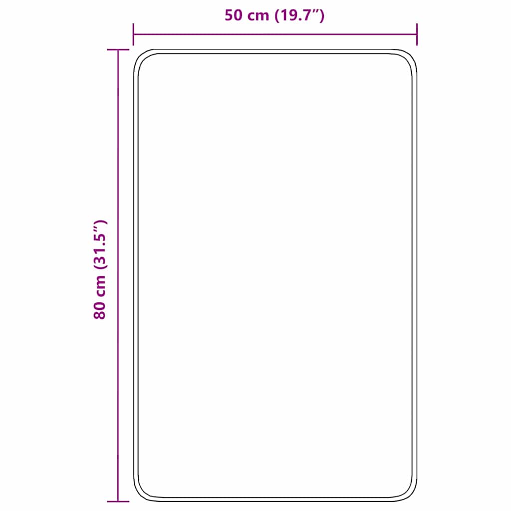 Rutschfeste Badmatte Dunkelgrau 50 x 80 cm PP