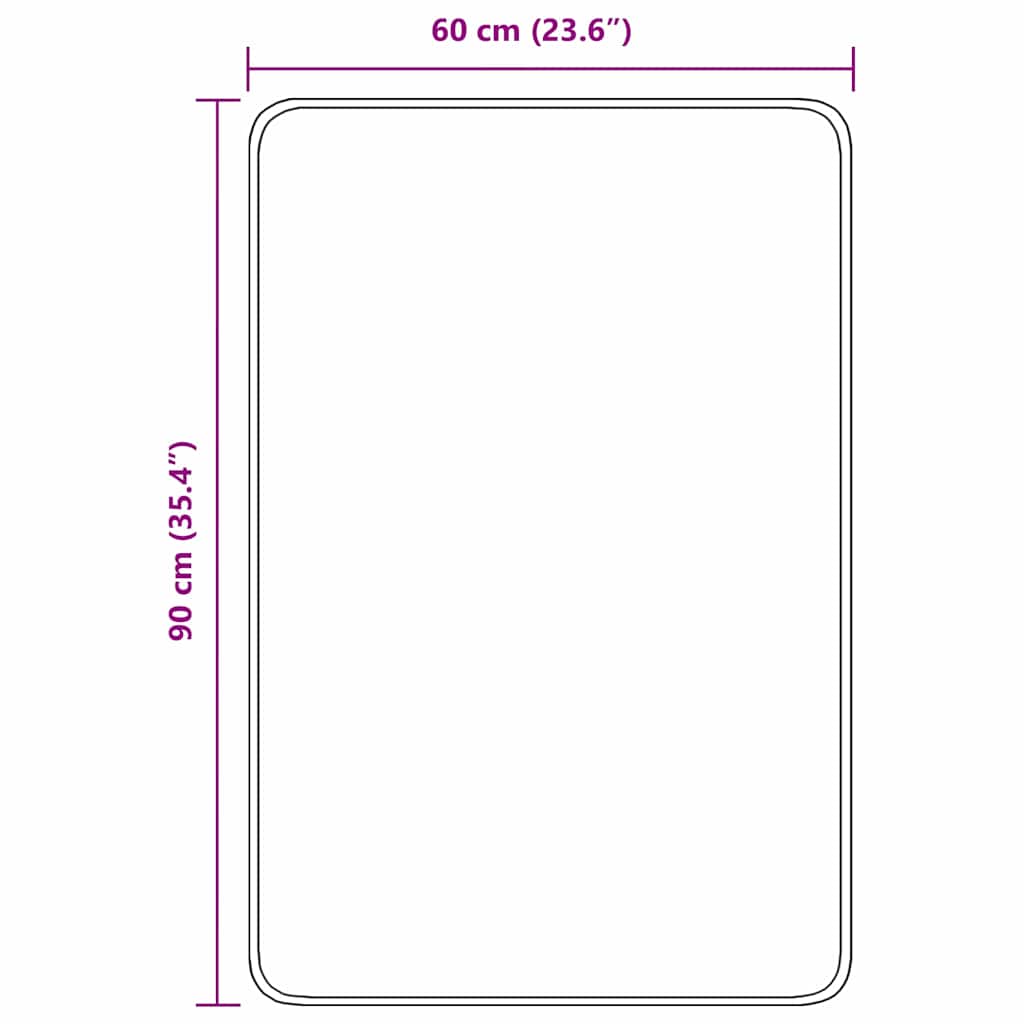 Rutschfeste Badmatte Braun 60 x 90 cm PP
