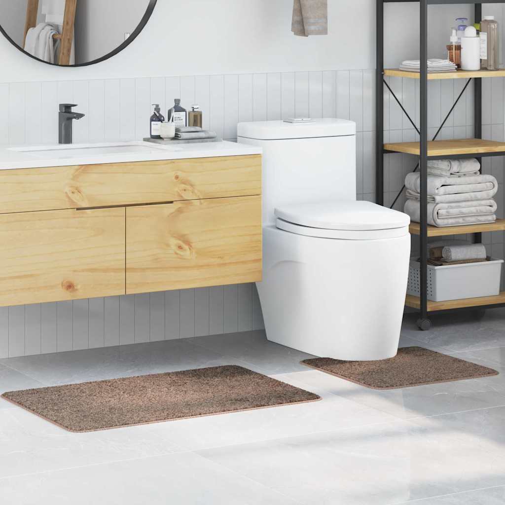 Anti-Rutsch Badematten-Set 2 pcs Braun PP
