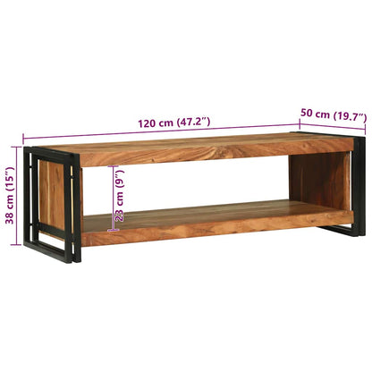 vidaXL Couchtisch Braun 120 x 50 x 38 cm Massivholz Akazie