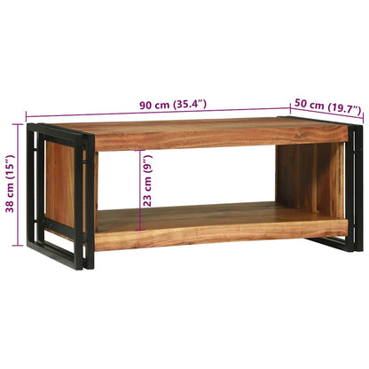 vidaXL Couchtisch Braun 90 x 50 x 38 cm Massivholz Akazie