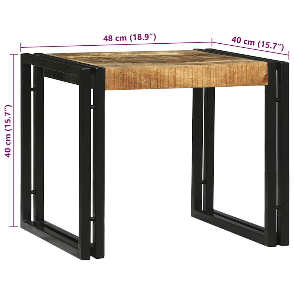 vidaXL Couchtisch 2 pcs Braun 48 x 40 x 40 cm Massivholz Mango