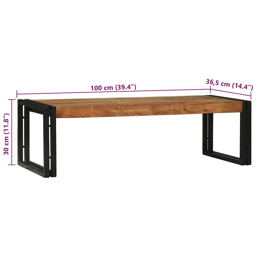 vidaXL Couchtisch 2 pcs Braun 48 x 40 x 40 cm Massivholz Akazie
