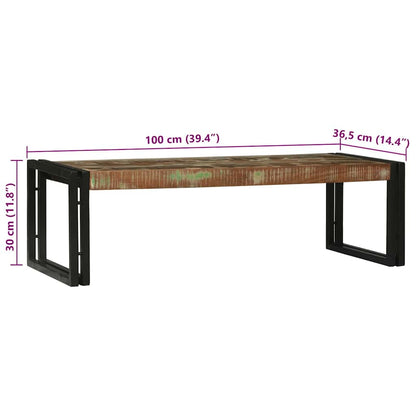 vidaXL Couchtisch 2 pcs Mehrfarbig Massives upgecyceltes Holz