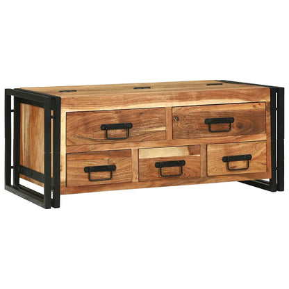 vidaXL Couchtisch Braun 90 x 50 x 38 cm Massivholz Akazie