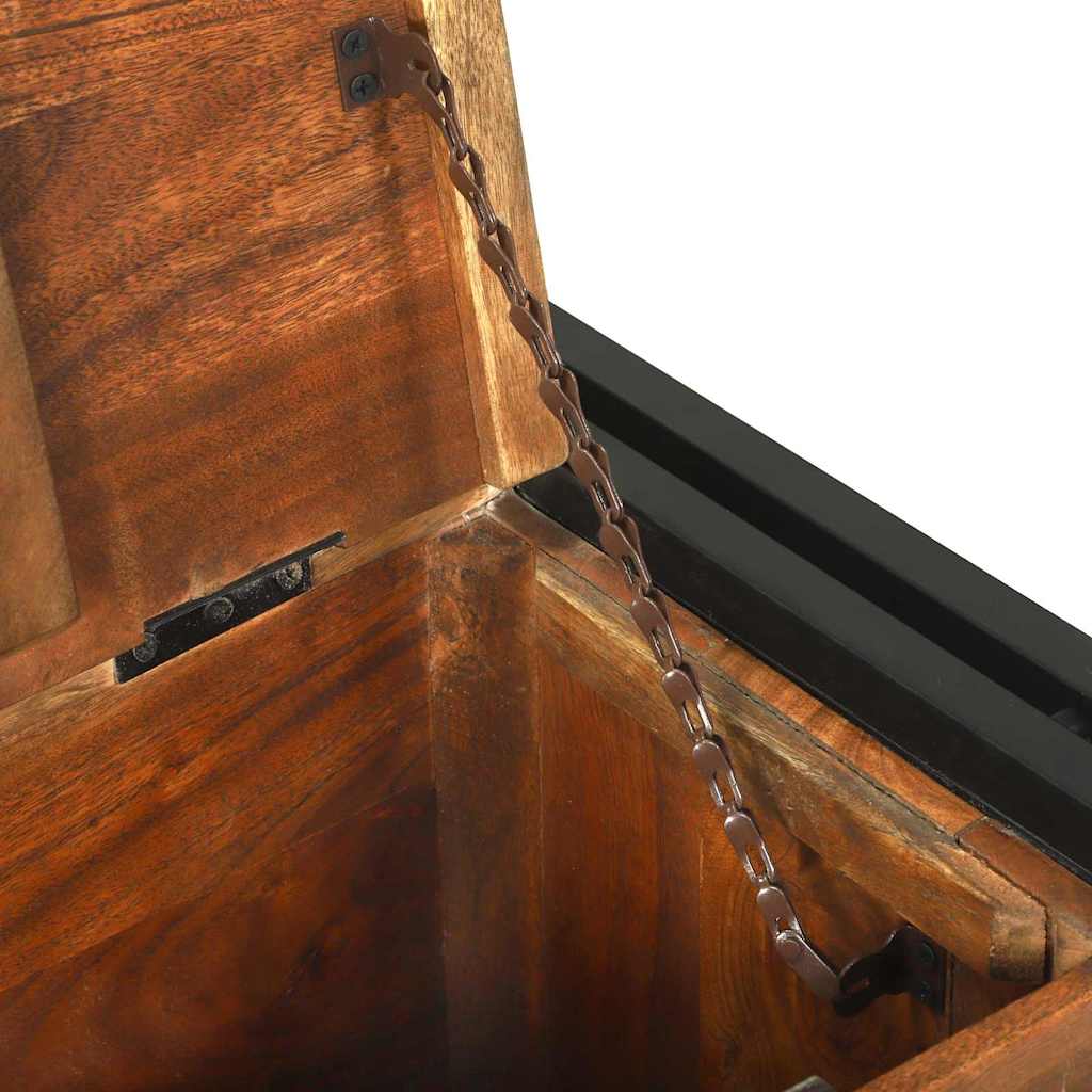 vidaXL Couchtisch mit Schubladen Mehrfarbig Massives upgecyceltes Holz