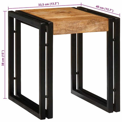 vidaXL Nestingtisch 3 pcs Massives Mango Holz und Metall