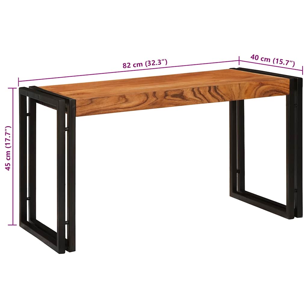 vidaXL Nestingtisch 3 pcs Massivholz Akazie und Metall