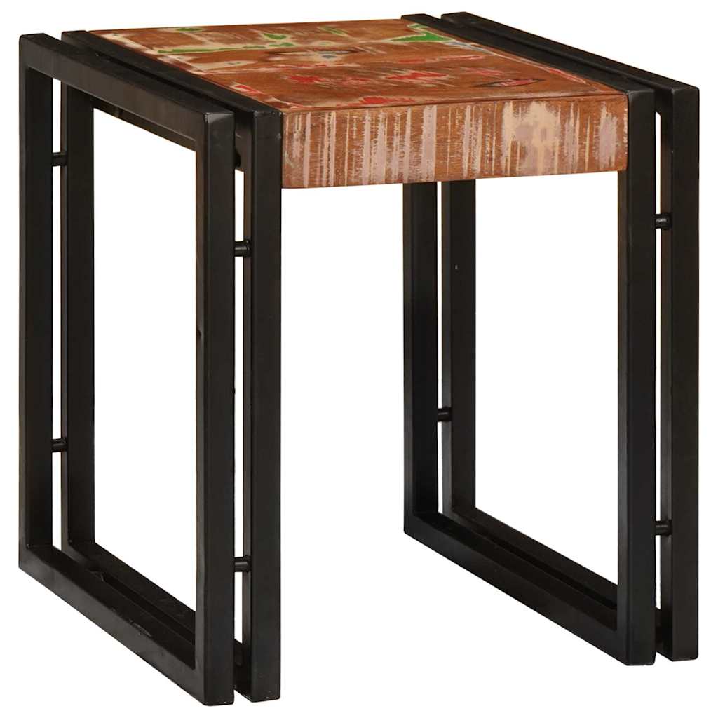 vidaXL Nestingtisch 3 pcs Massives Recyclingholz und Metall