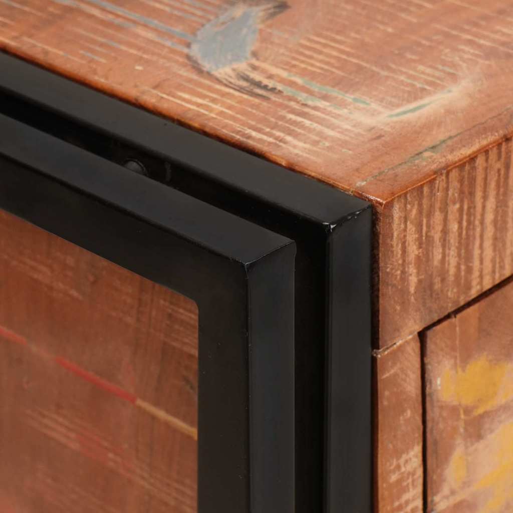 Sideboard mit Türen Braun Massives recyceltes Holz und Metall