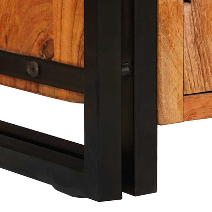 vidaXL TV-Schränk mit Regal Braun 120 x 33 x 50 cm Massivholz Akazie