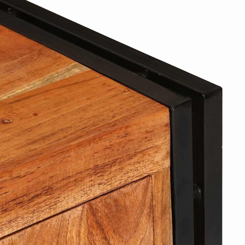 vidaXL TV-Schränk mit Regal Braun 120 x 33 x 50 cm Massivholz Akazie