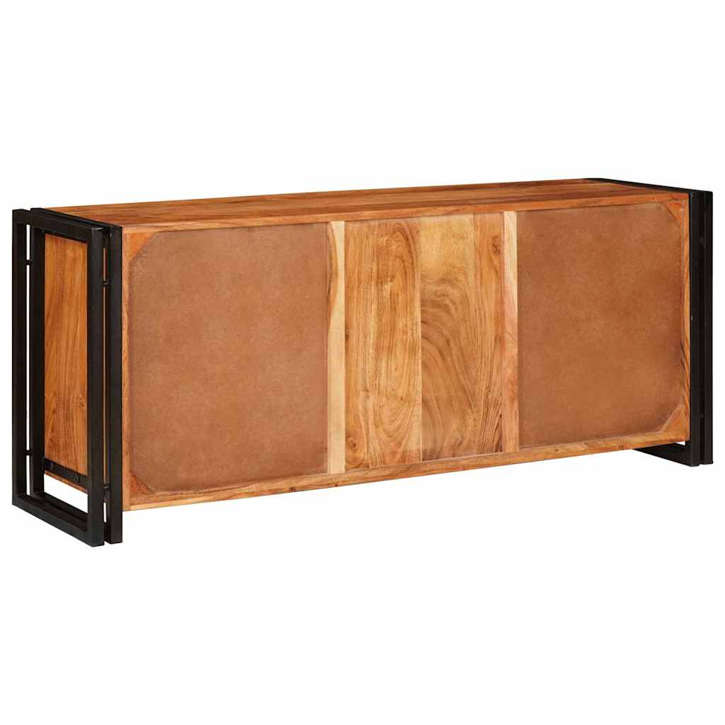 vidaXL TV-Schränk mit Regal Braun 120 x 33 x 50 cm Massivholz Akazie