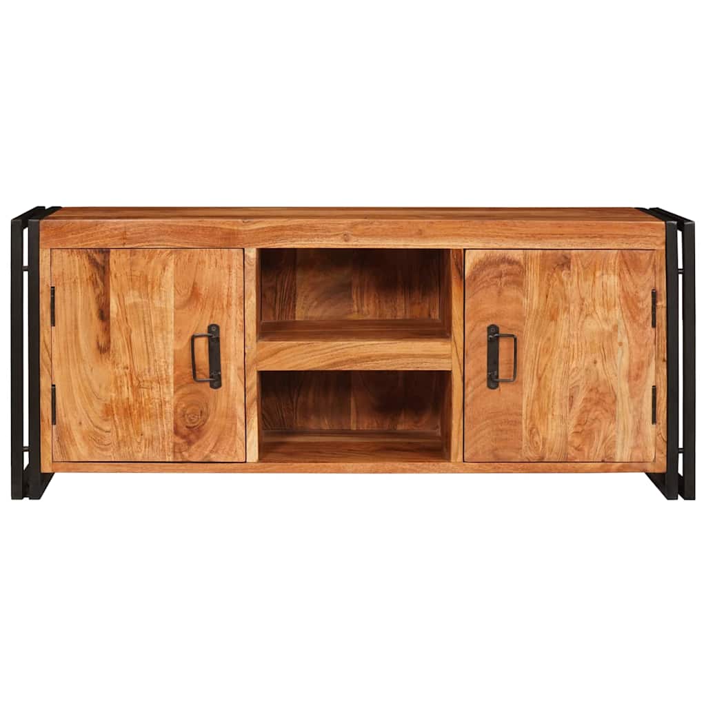 vidaXL TV-Schränk mit Regal Braun 120 x 33 x 50 cm Massivholz Akazie