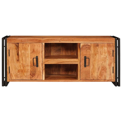 vidaXL TV-Schränk mit Regal Braun 120 x 33 x 50 cm Massivholz Akazie
