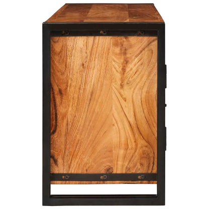 vidaXL TV-Schränk mit Regal Braun 120 x 33 x 50 cm Massivholz Akazie