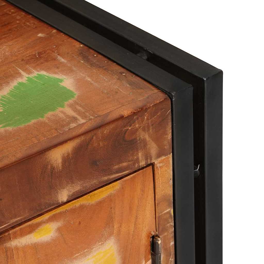 vidaXL TV-Schränk mit Tür Mehrfarbig 120 x 33 x 50 cm Massives Altholz