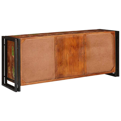 vidaXL TV-Schränk mit Tür Mehrfarbig 120 x 33 x 50 cm Massives Altholz