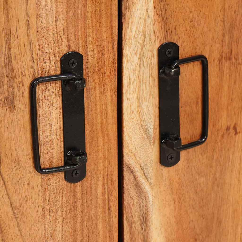 vidaXL Bahut avec portes Marron Bois d'acacia massif et métal
