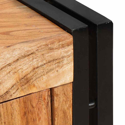 vidaXL Bahut avec portes Marron Bois d'acacia massif et métal