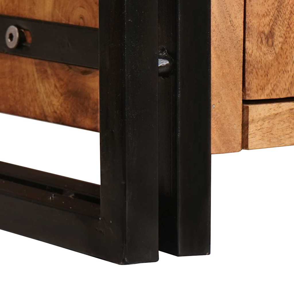vidaXL Bahut avec portes Marron Bois d'acacia massif et métal