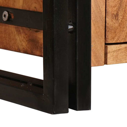 vidaXL Bahut avec portes Marron Bois d'acacia massif et métal