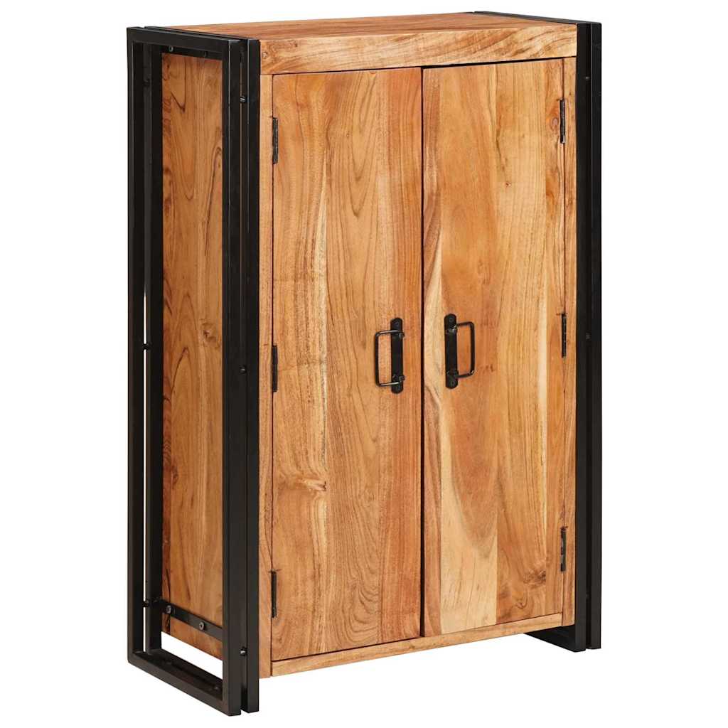 vidaXL Bahut avec portes Marron Bois d'acacia massif et métal
