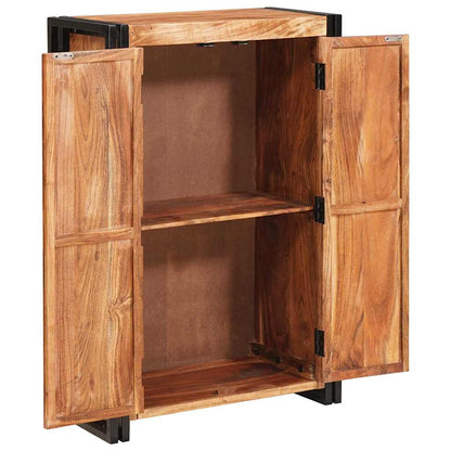 vidaXL Bahut avec portes Marron Bois d'acacia massif et métal