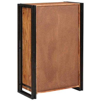 vidaXL Bahut avec portes Marron Bois d'acacia massif et métal