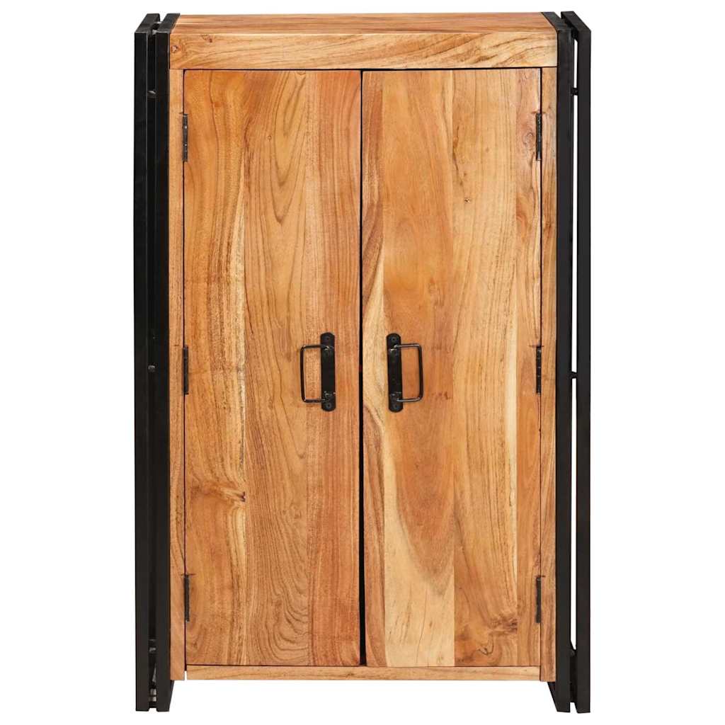 vidaXL Bahut avec portes Marron Bois d'acacia massif et métal
