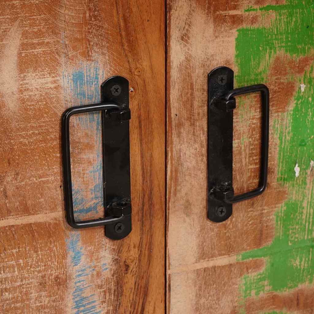 Highboard mit Türen Braun Massives recyceltes Holz und Metall