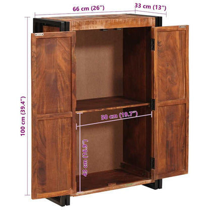 vidaXL Bahut avec portes Marron Bois de récupération massif et métal