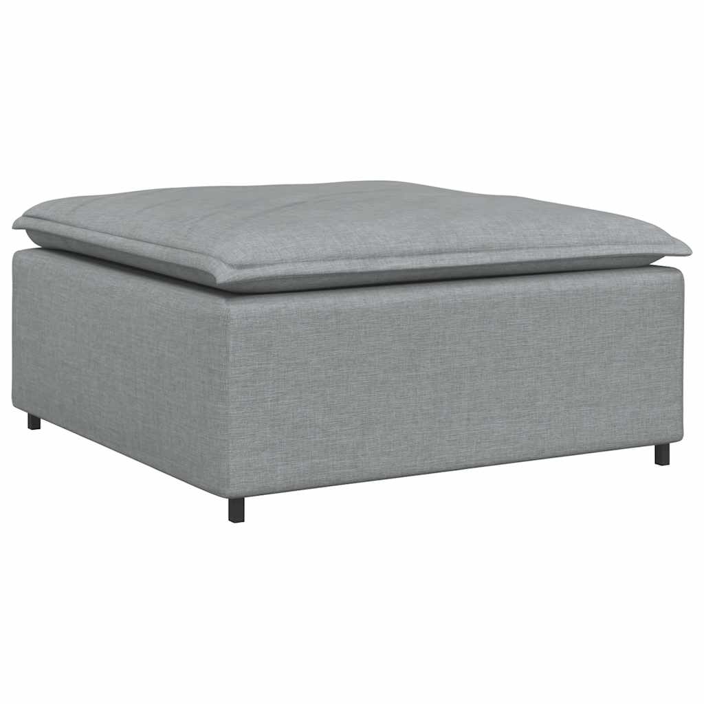 vidaXL Modulares Sofa mit Fußhocker und Kissen Hellgrau
