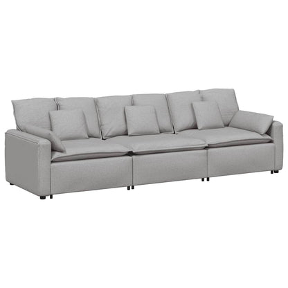 Modulares Sofa mit Kissen Wolkengrau
