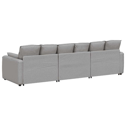 Modulares Sofa mit Kissen Wolkengrau