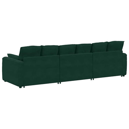 Modulares Sofa mit Kissen Dunkelgrün