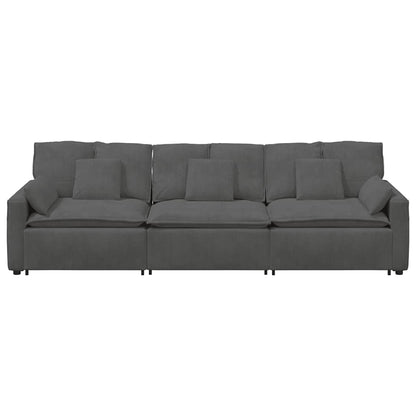 Modulares Sofa mit Kissen Dunkelgrau