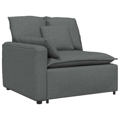 Modulares Sofa mit Kissen Dunkelgrau