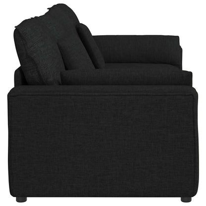 Modulares Sofa mit Kissen Schwarz