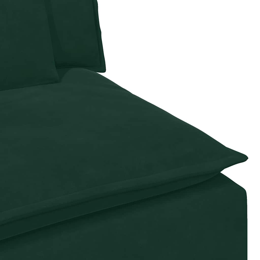 Modulares Sofa mit Kissen Dunkelgrün