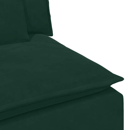 Modulares Sofa mit Kissen Dunkelgrün