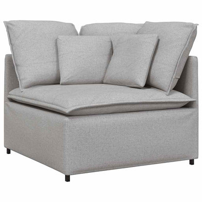 Modulares Sofa mit Kissen Stoff Wolkengrau