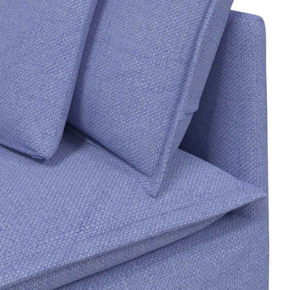vidaXL Canapé modulable avec coussins Tissu Bleu jean