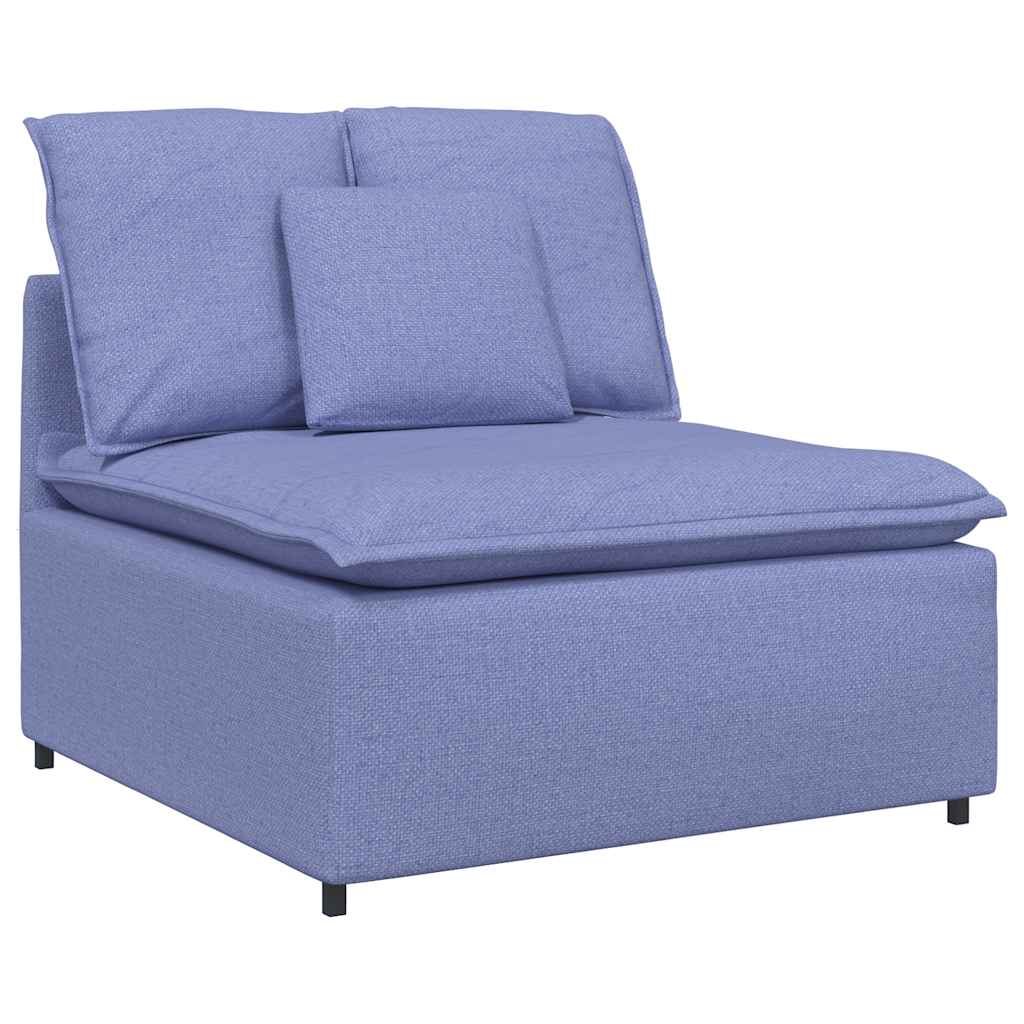 vidaXL Canapé modulable avec oreillers Tissu bleu jean