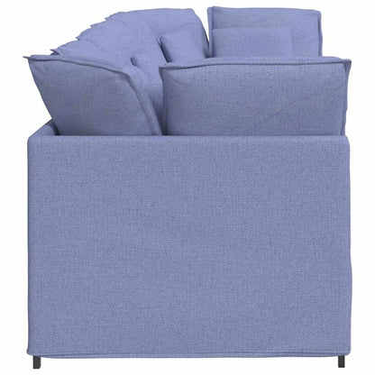 Modulares Sofa mit Kissen Stoff Jeansblau