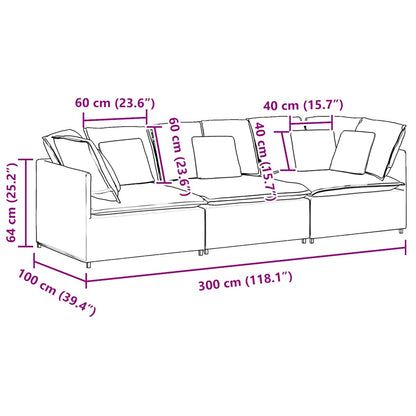 vidaXL Canapé modulaire avec coussins Velours Vert foncé